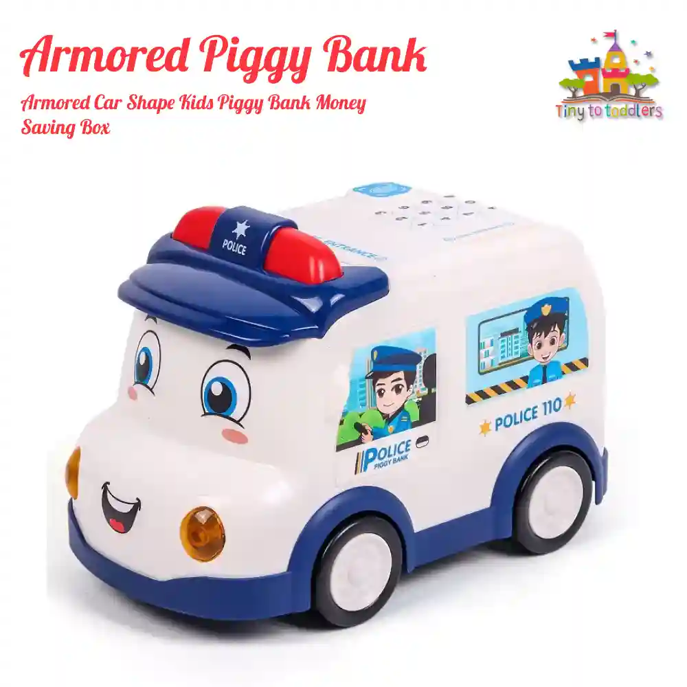Armored Car Shape Kids Piggy Bank Money Saving Bank